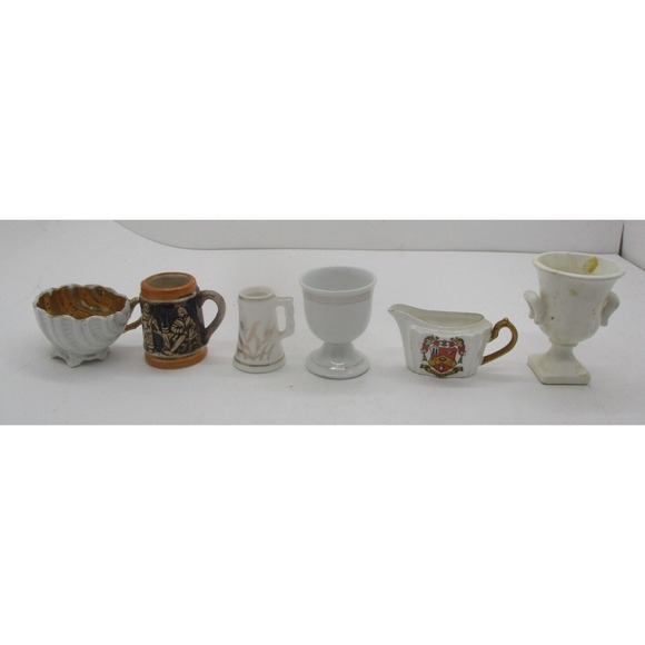 Other - Miniature Porcelain Lot Vase Creamer Egg Cup Steins Teacup Etc